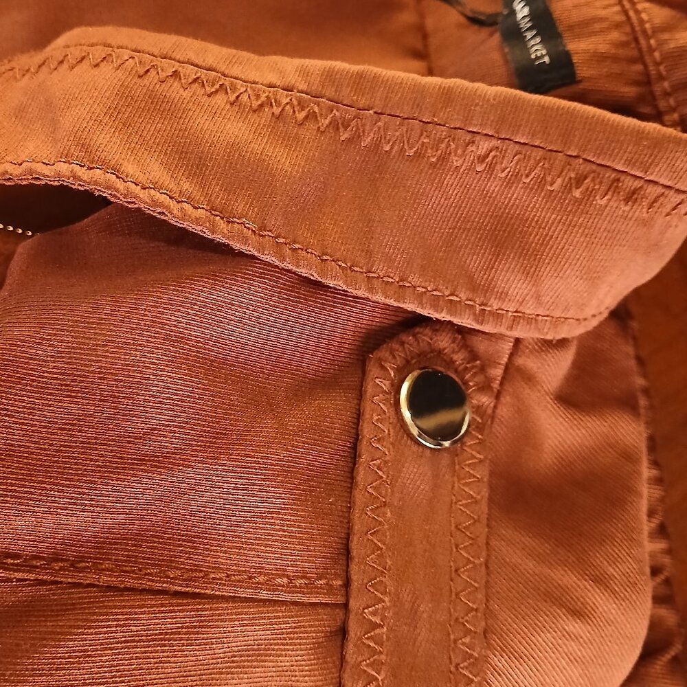 WHITE HOUSE BLACK MARKET Burgundy Utility Jacket Size 4 EUC - Picture 9 of 16